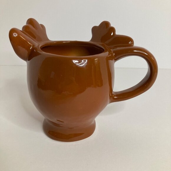 Winter Wonder Lane Cheeky Retro Reindeer Mug Home for the Holidays Crazing 5" 12 - Picture 3 of 7